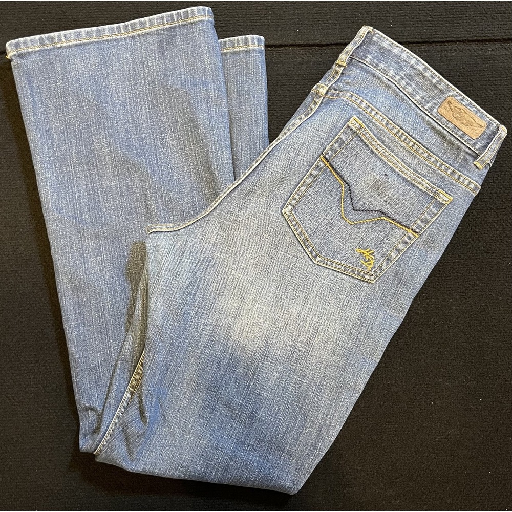 Harley-Davidson Jeans Womens 14 Blue Medium Wash Bootcut‎ Stretch Biker Denim